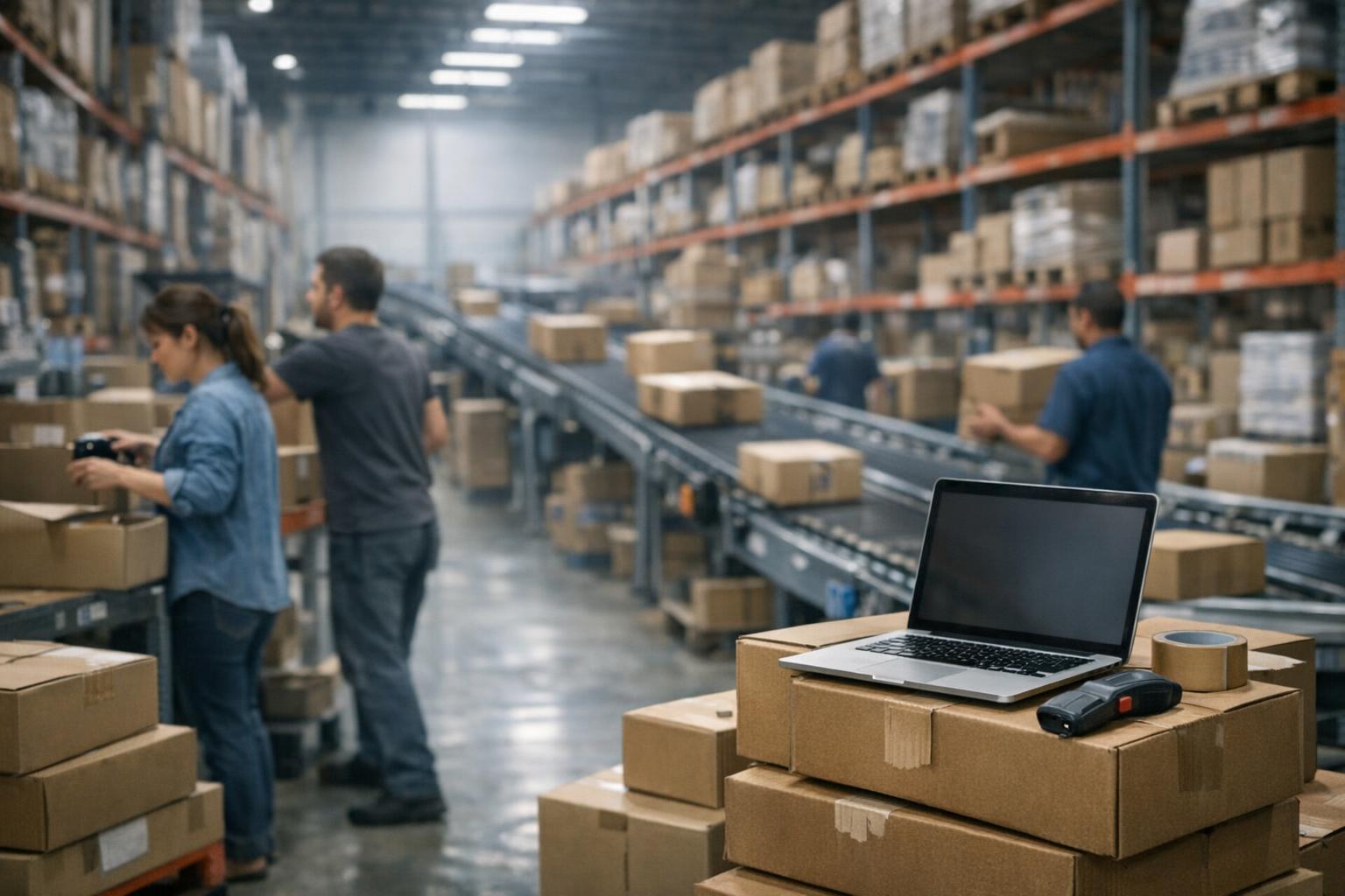A small business owner working with an ecommerce marketing agency to organize their product feed for shopping campaigns