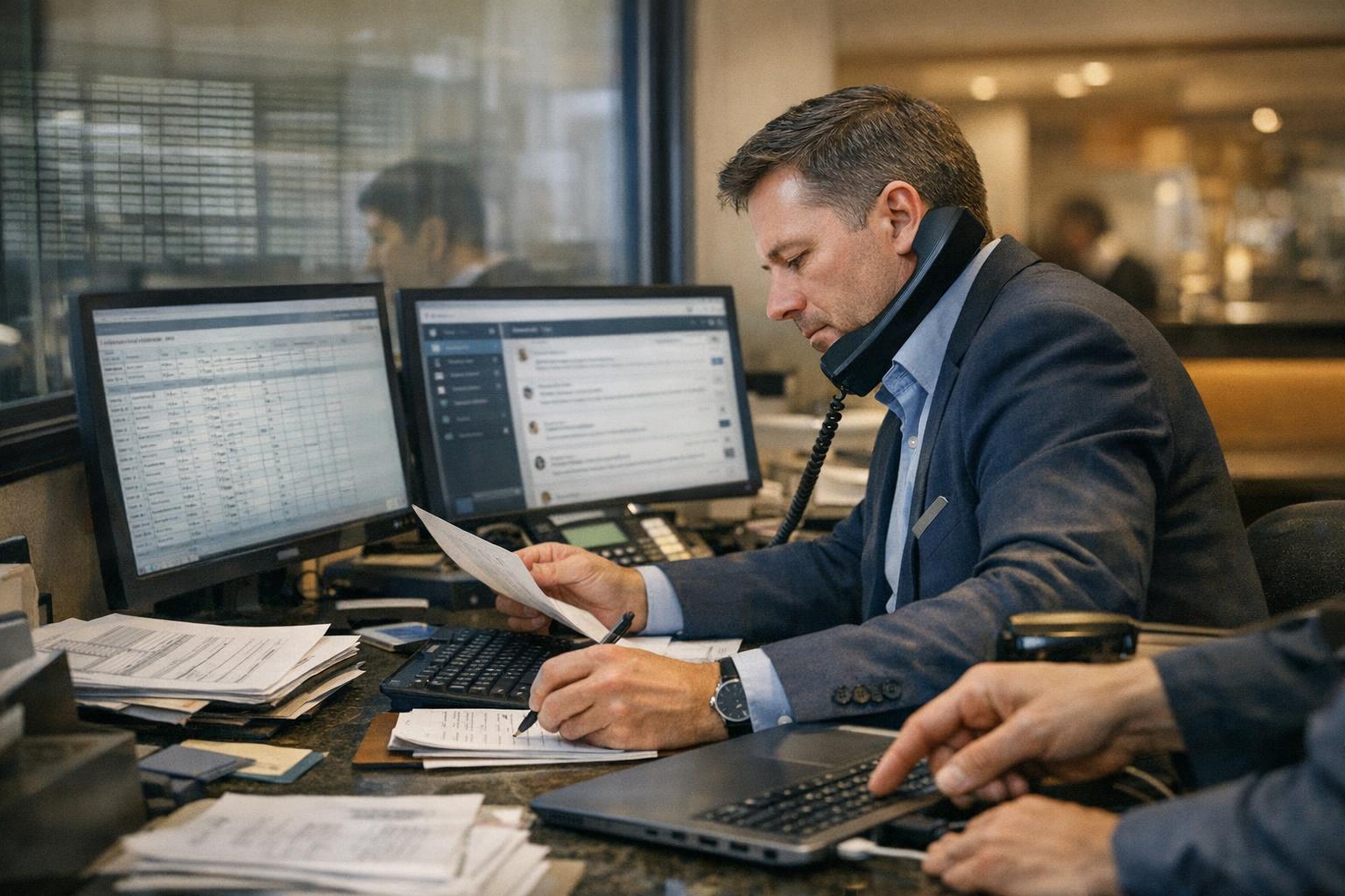 Business owner setting up CRM automation tools to connect marketing platforms without a developer