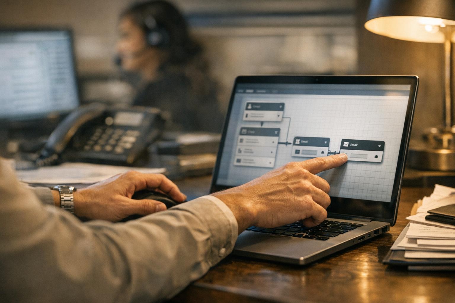 CRM automation tools streamlining WhatsApp lead follow-up for a local service business