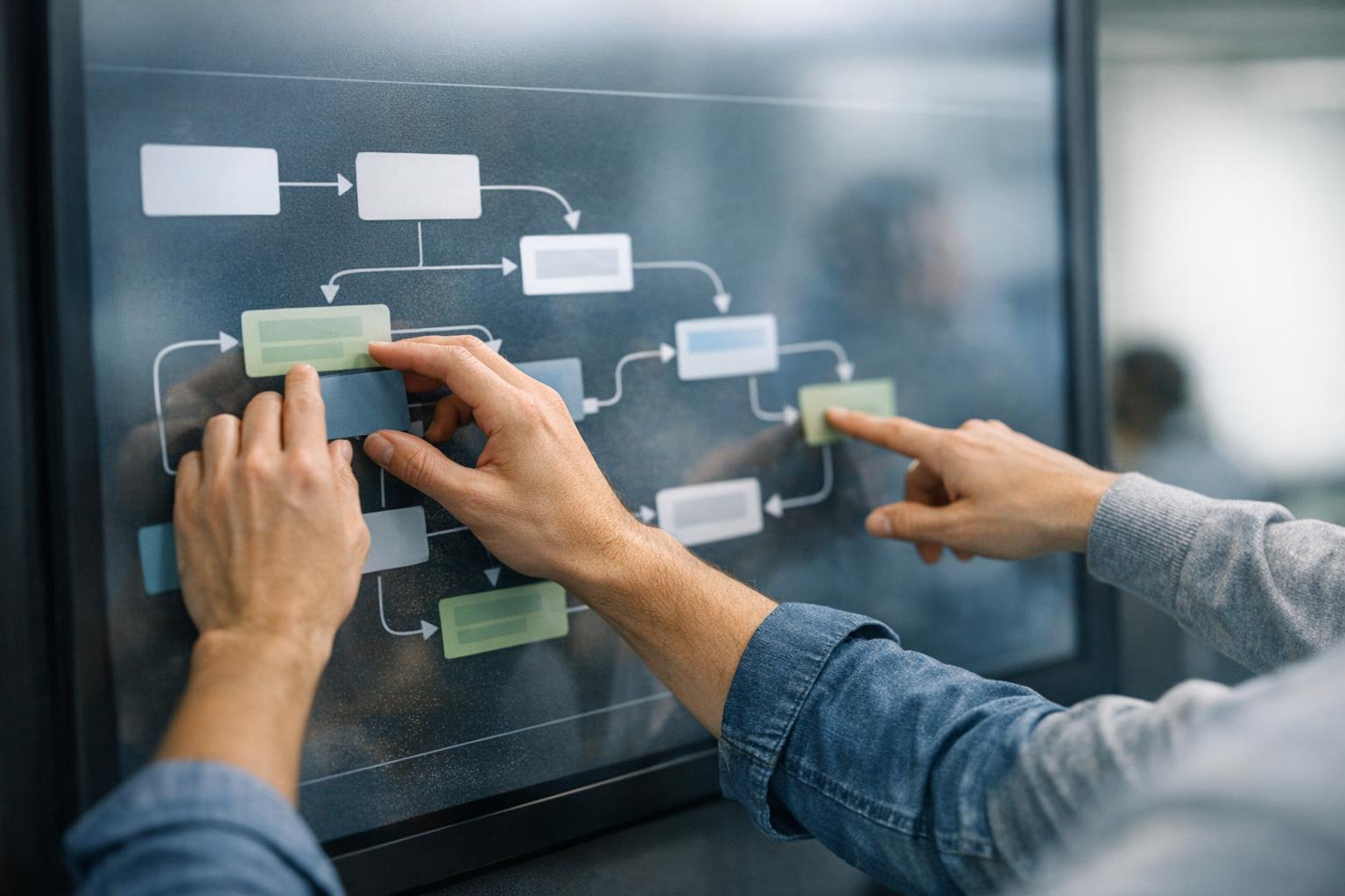 WhatsApp business automation chatbot flow diagram showing customer-friendly conversation paths