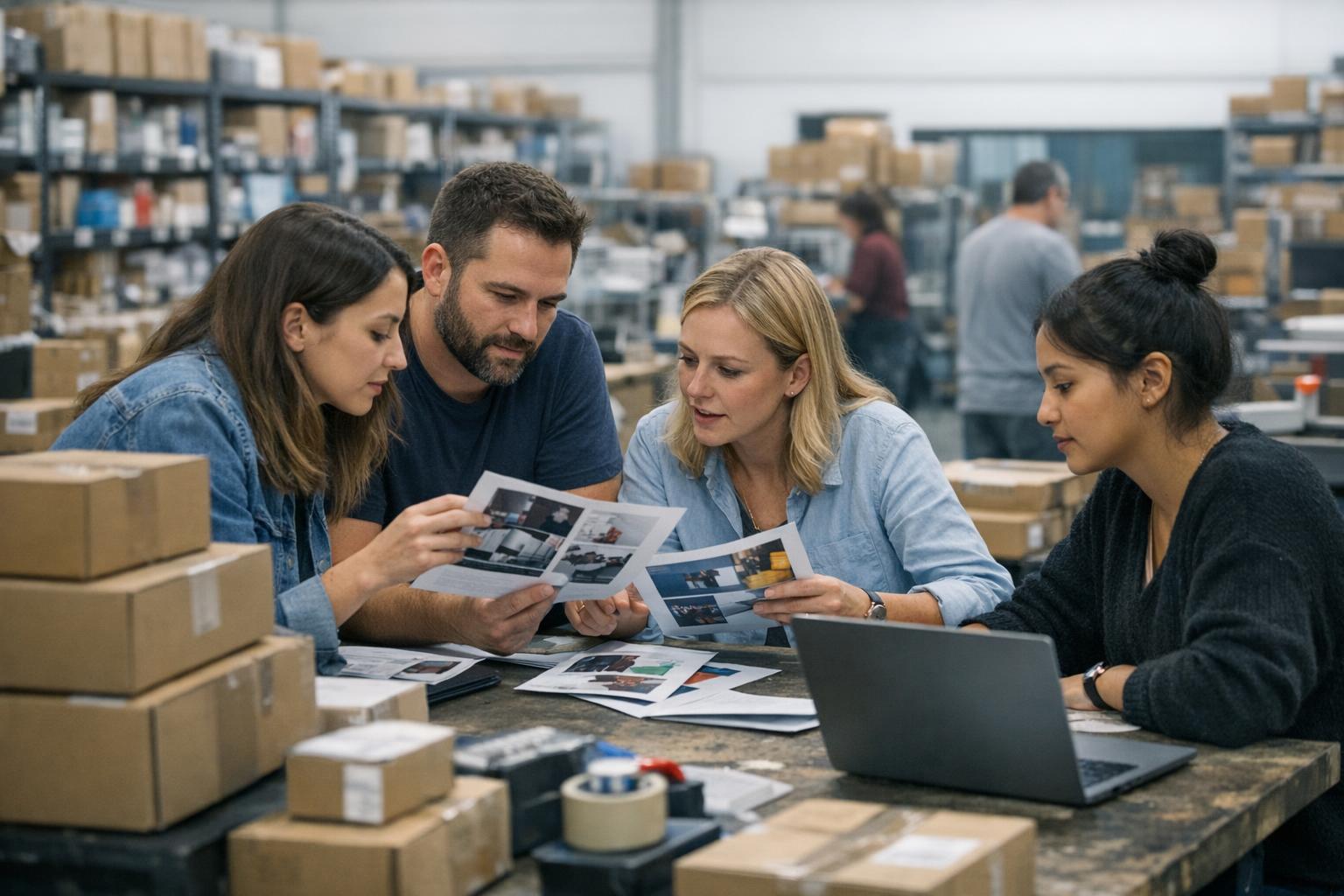 A small business owner meets with an ecommerce marketing agency to discuss building efficient marketing systems