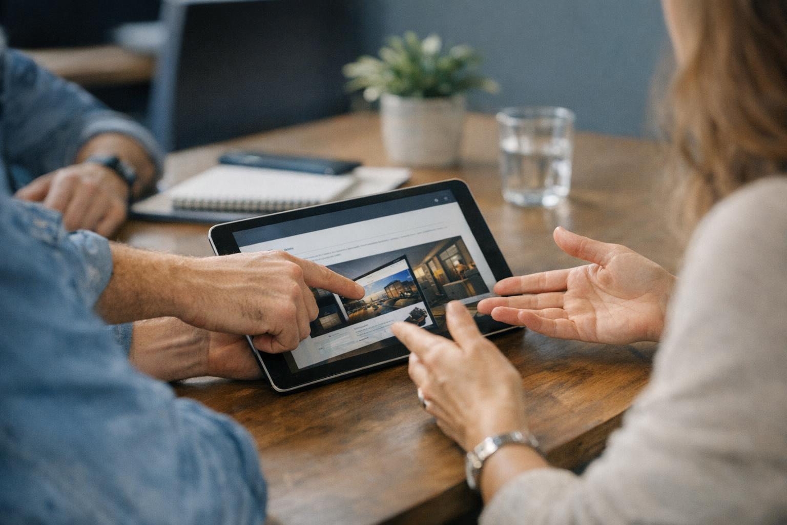 Detailed case studies on a website portfolio page increasing customer confidence