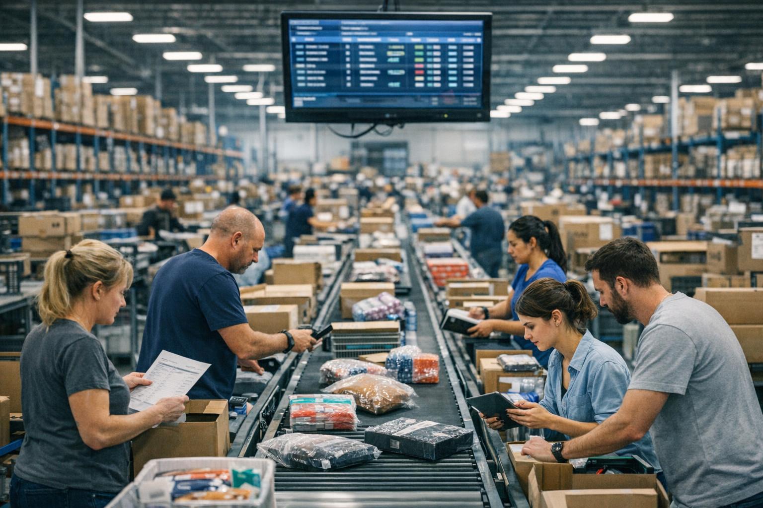 A marketer reviews a product feed optimization report as part of ecommerce SEO services for a growing online store