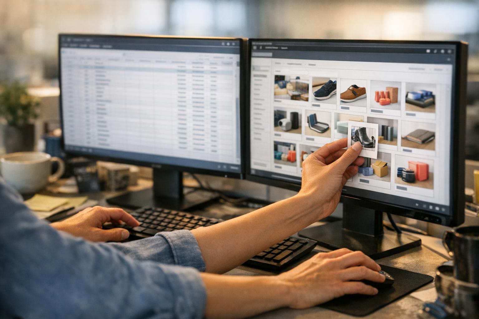 An ecommerce store owner analyzes shopping campaign data with ecommerce SEO services to improve ROI from product ads